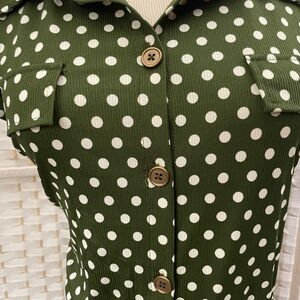 LuLaRoe Green Polka Dot Dress